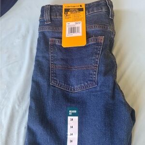 New never worn boys relaxed fit rugged carhartt jeans